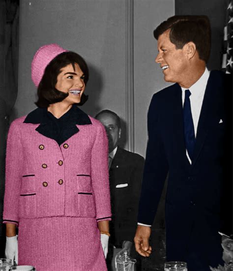 jackie kennedy in pink suit.